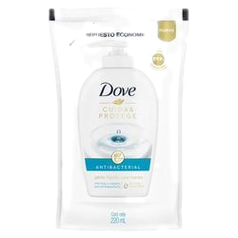 Jabon Dove Antibacterial Liquido 220 Ml Para Manos Repuesto