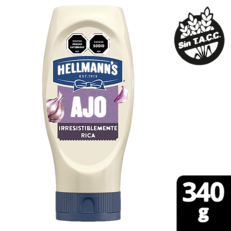Mayonesa Hellmann's Ajo Pote 340 G