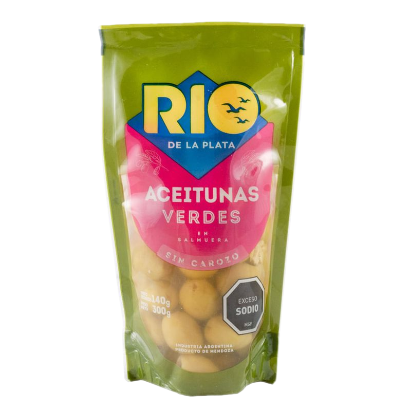 Aceitunas Verdes Sin Carozo Rio De La Plata 140 G