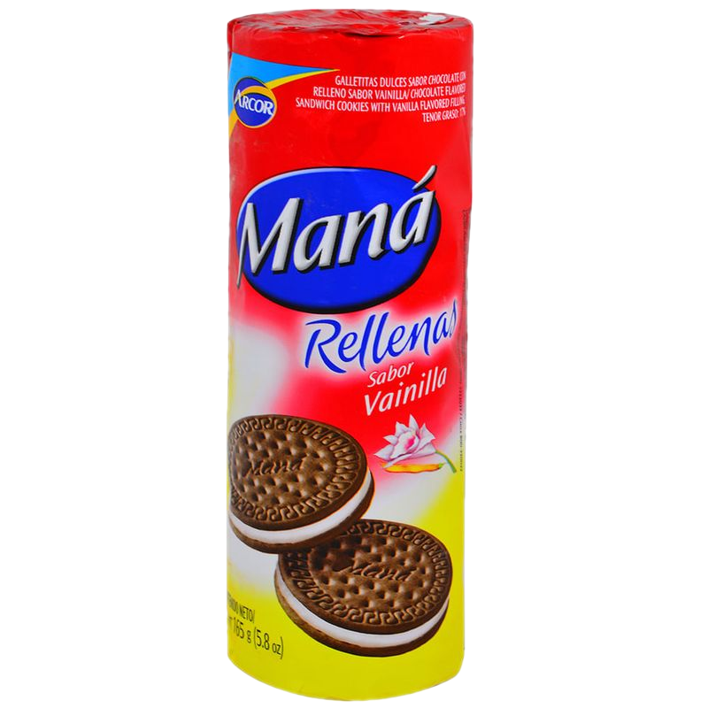 Galletita Chocolate Mana Rellena Vainilla 165 G