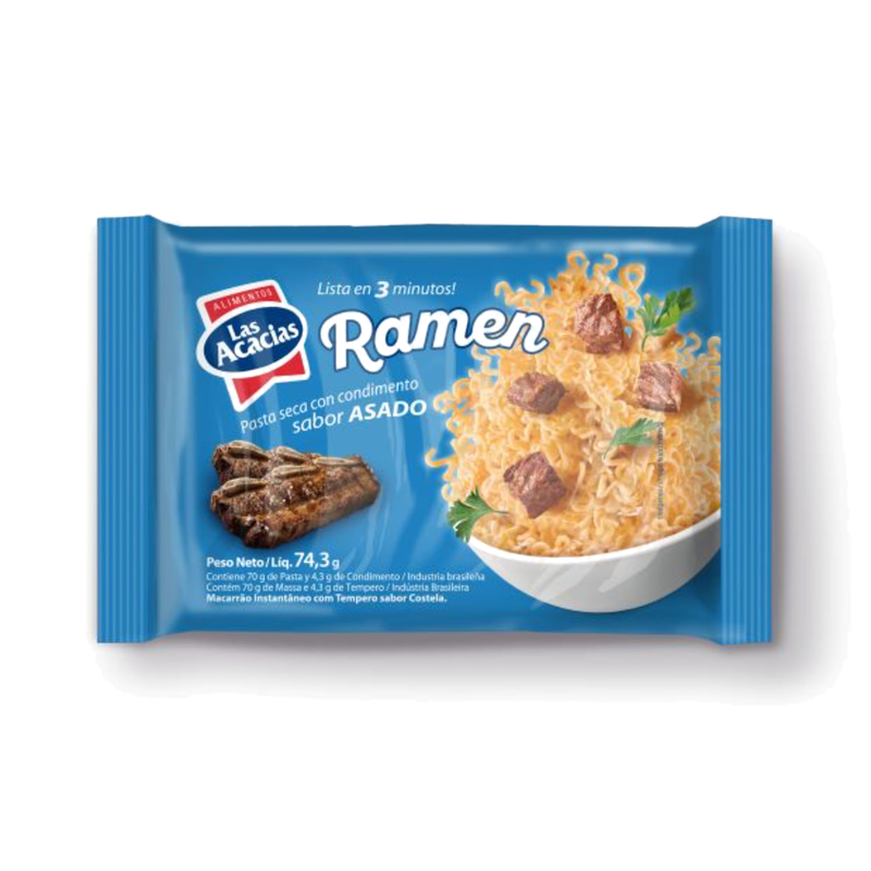 Ramen Las Acacias Sabor Asado 74.3 G
