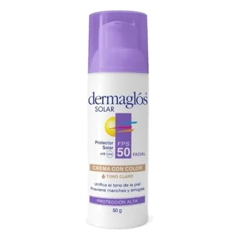 Protector Solar Dermaglós Facial Spf50 Tono Claro 50 G