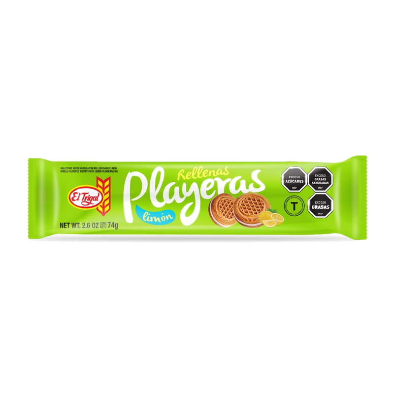 Galletas Rellenas El Trigal Playeras Limón 74 G