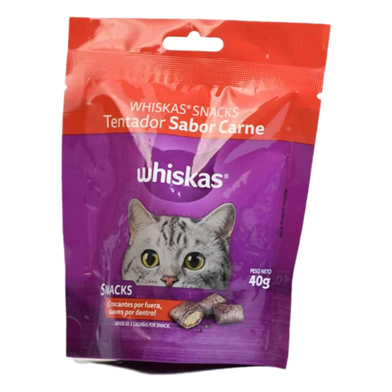 Alimento Para Gatos Whiskas Snacks Sabor Carne 40 G