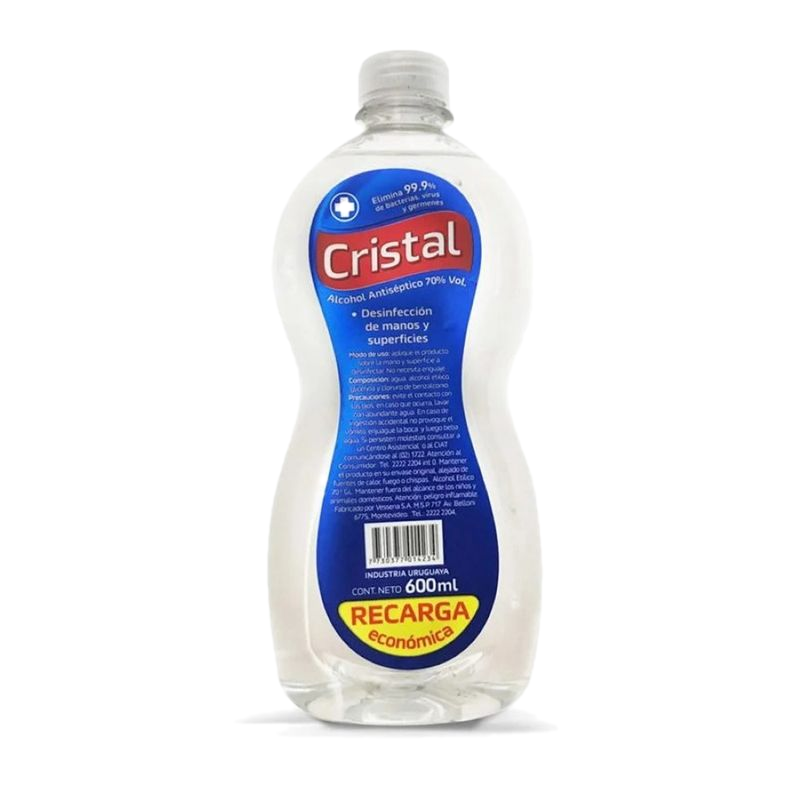 Alcohol Antiséptico Al 70 % Recarga 600 Ml