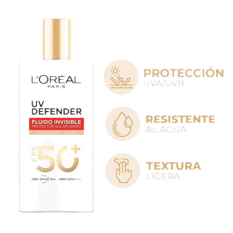 Protector Solar L'oréal Paris Dermo Expertise Uv Defender Fluido Claro Fps50+ 40 G