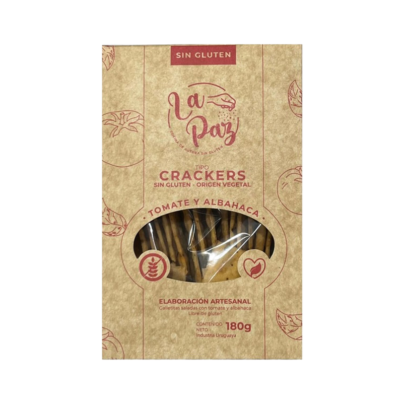 Galletas La Paz Tomate Y Albahaca Sin Gluten Caja 180 G