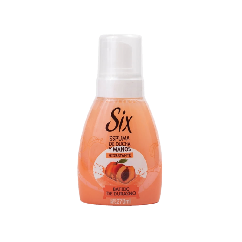 Espuma De Ducha Y Manos Six Batido De Durazno 270 Ml
