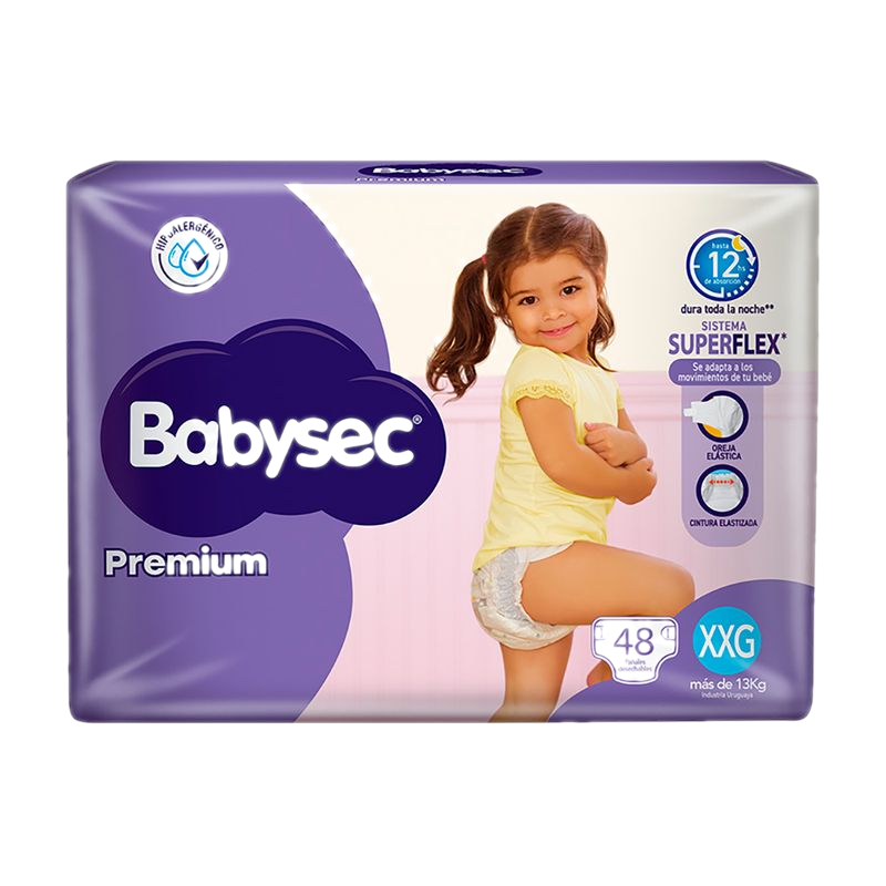 Pañal Babysec Premium Flex Protect Xxg 48 Unidades