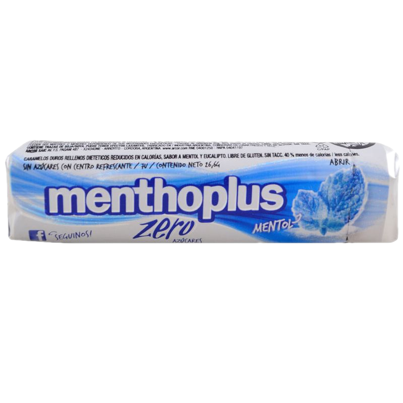 Pastillas Menthoplus Mentol Zero 27 G