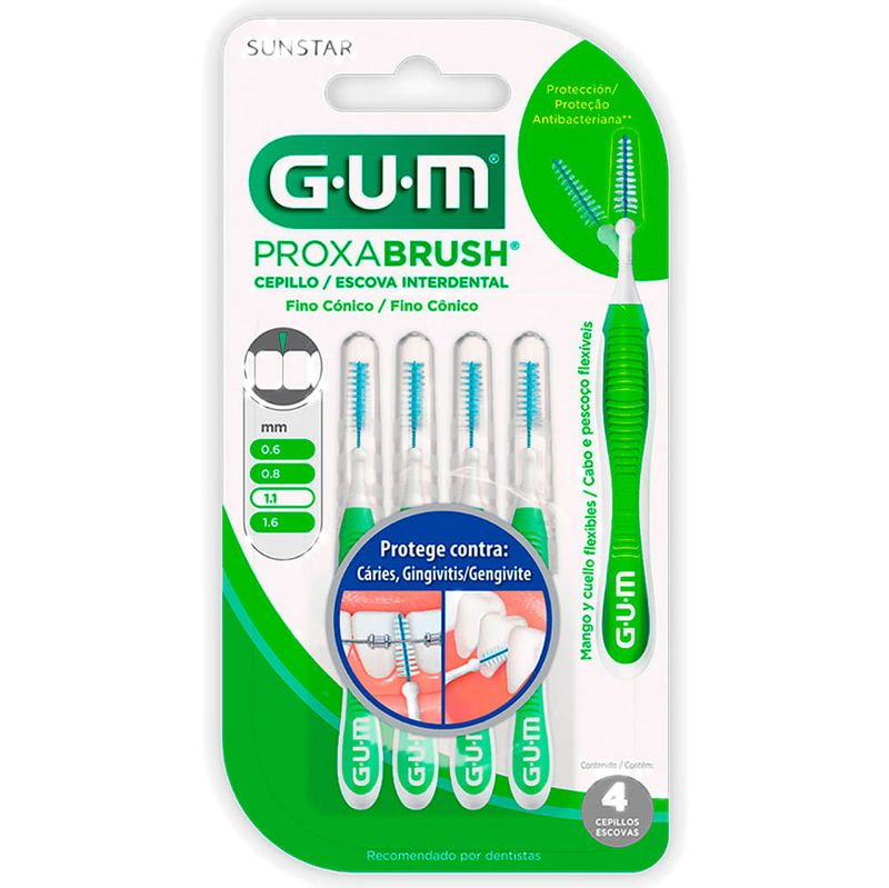 Cepillo Interdental Gum Cilindrico1414 1.1 Mm 4 Unidades