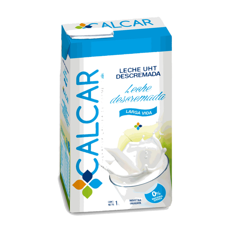 Leche Calcar Uht Descremada 1 L Larga Vida
