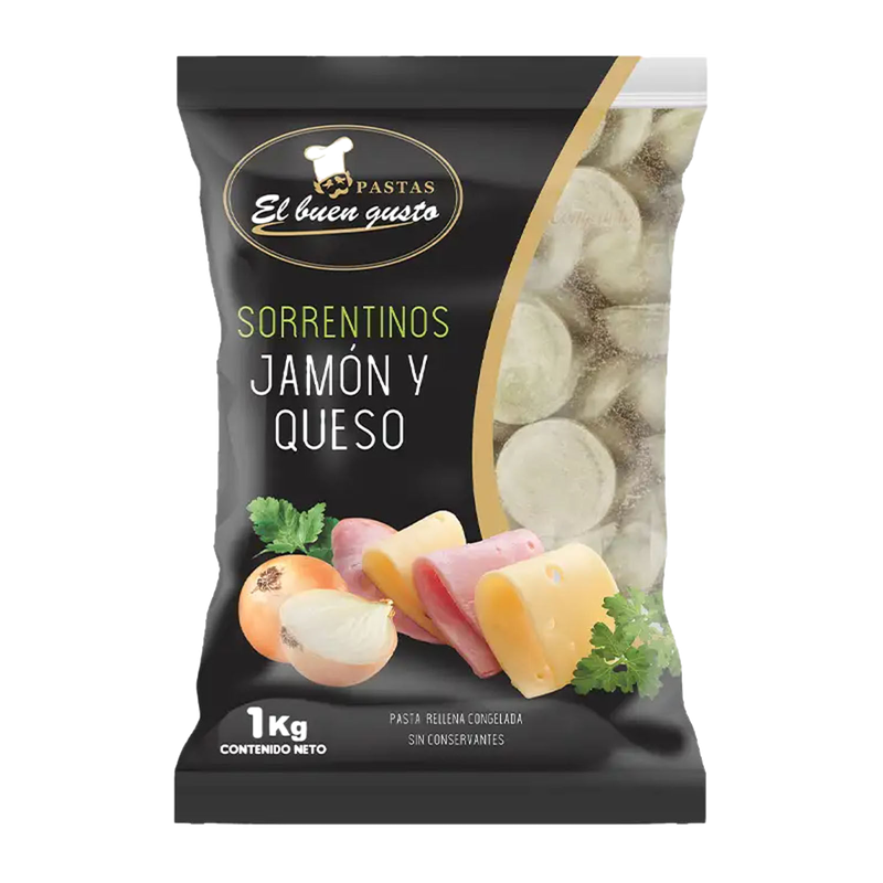 Sorrentinos Congelados De Jamón Y Queso Sin Conservantes El Buen Gusto Linea Gourmet 1 Kg