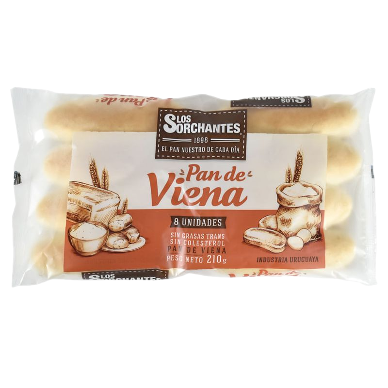 Pan Viena Los Sorchantes 8 Unidades 210 G