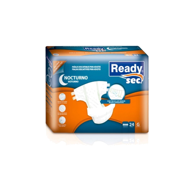 Pañal Adulto Readysec Nocturno Talle G 24 Unidades Más De 70 Kg