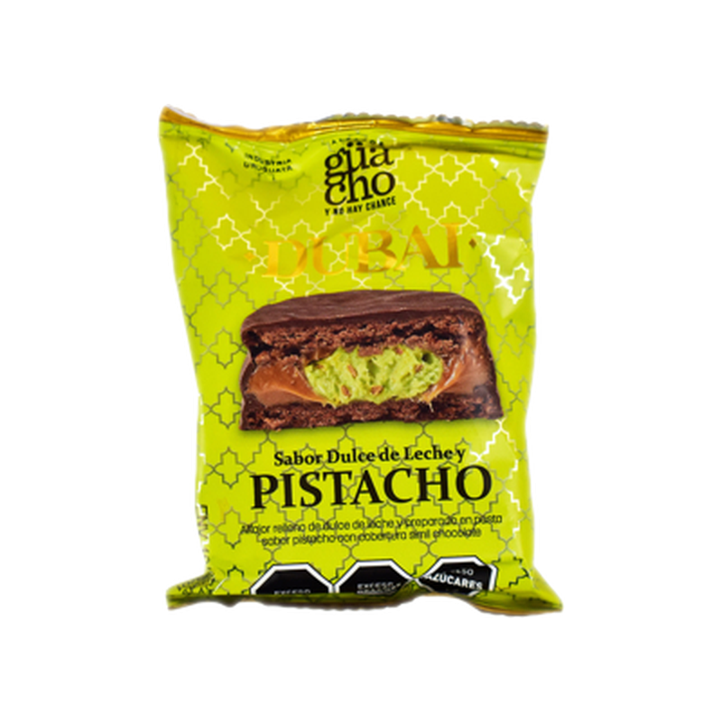 Alfajor Guacho Dubai De Dulce De Leche Y Pistacho 70 G