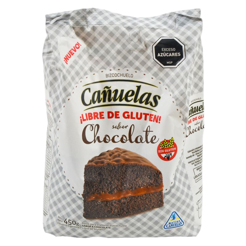 Premezcla Bizcochuelo Cañuelas Chocolate Sin Gluten