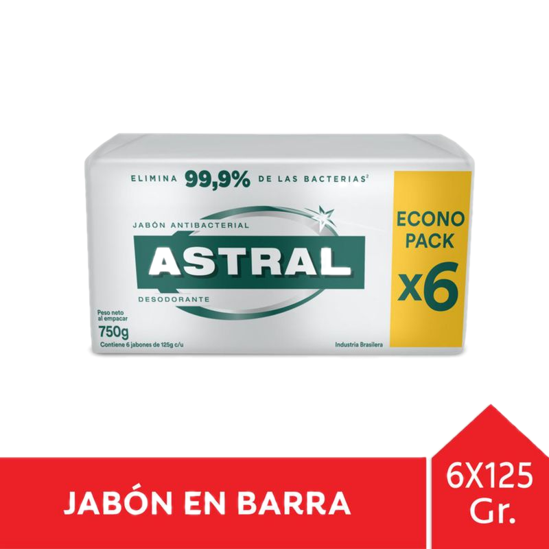 Pack 6x4 Jabón De Tocador Astral Plata