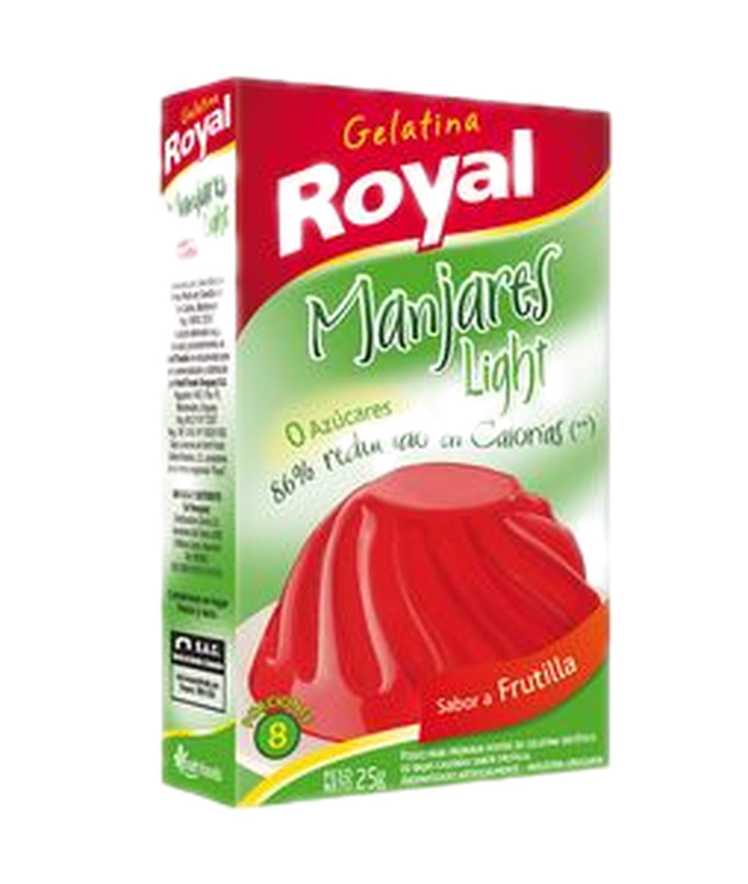 Gelatina Royal Light Frutilla 25 G