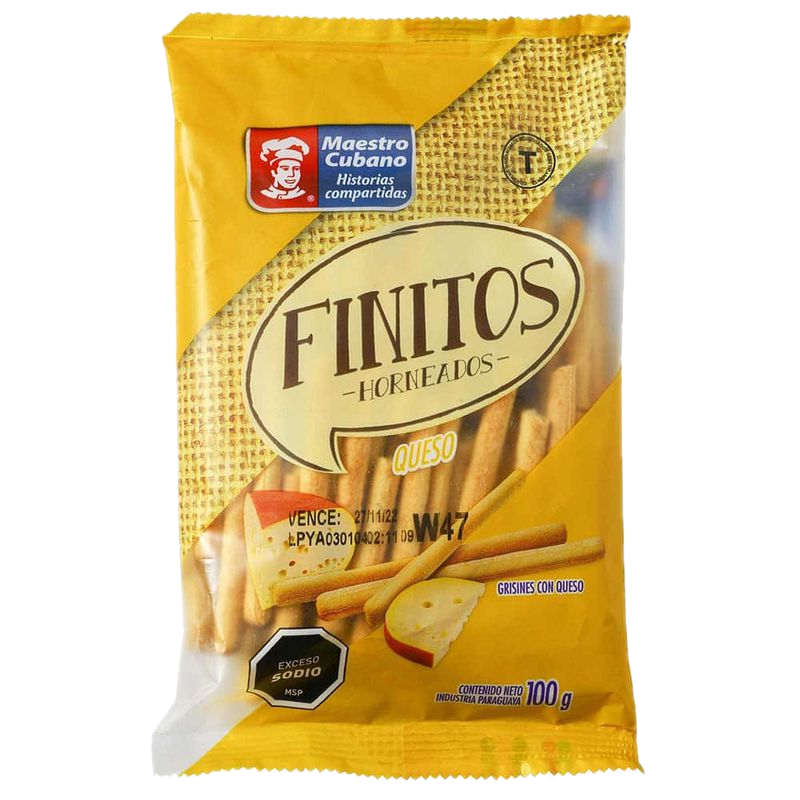 Grissines Finitos Maestro Cubano Queso 100 G