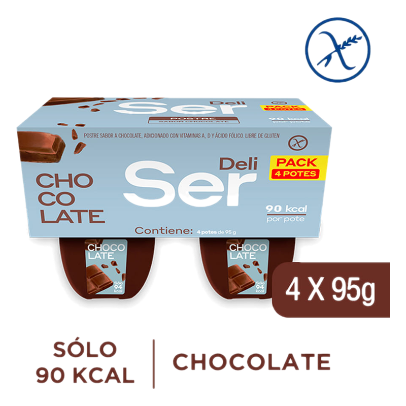 Postre De Chocolate Ser 4 Unidades De 100 G