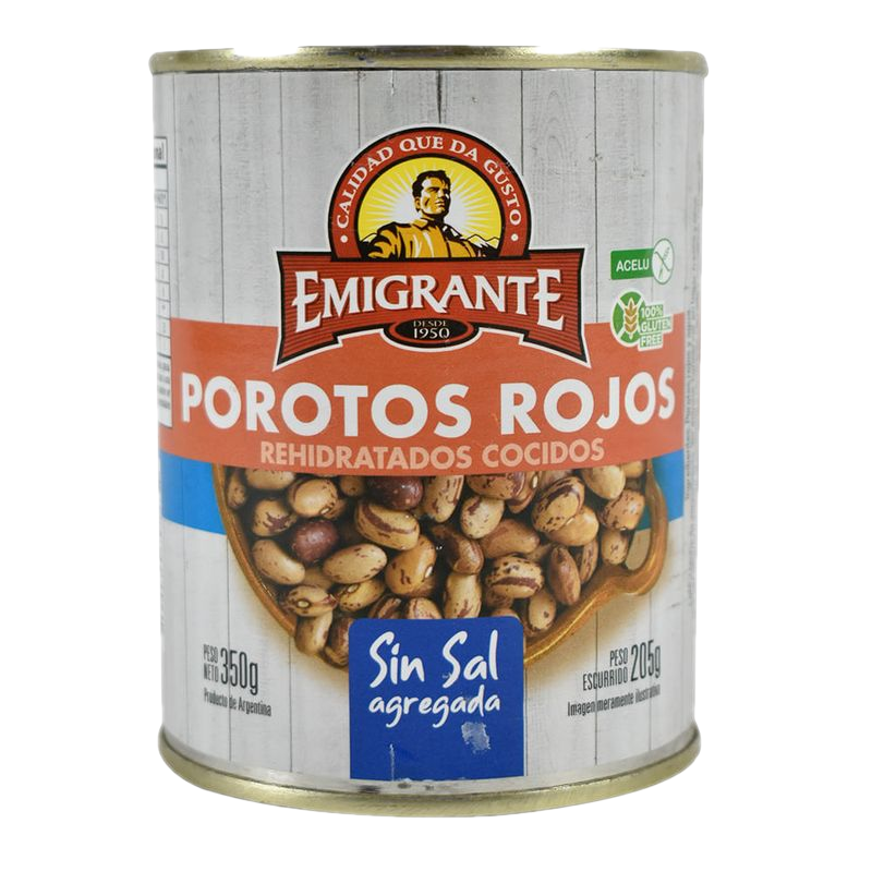 Porotos Rojos Emigrante Sin Sal 350 G