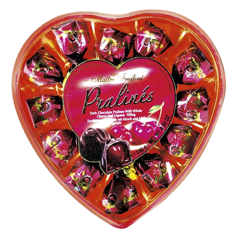 Bombonera Corazón Maitre Truffout Cereza 140 G