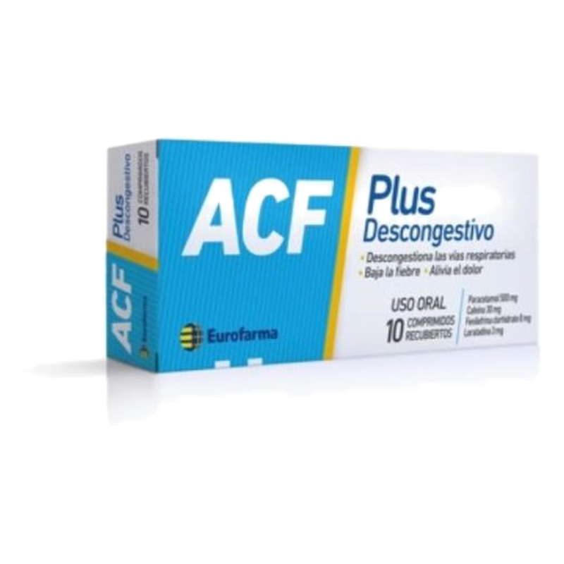 Acf Plus Descongestivo X 10 Comprimidos