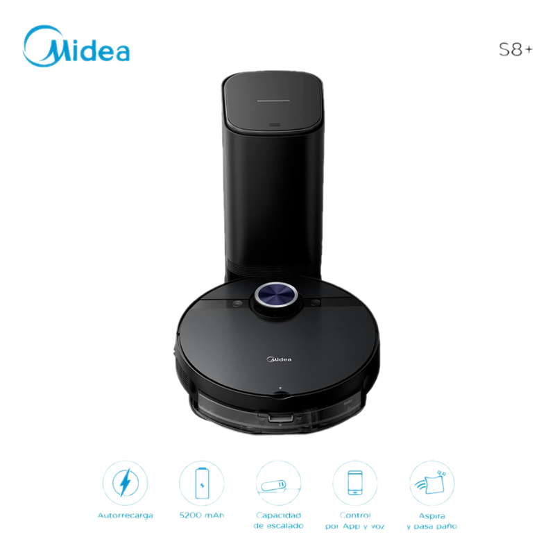 Aspiradora Robot Midea Con Función De Autorrecarga Y Capacidad De Escalado