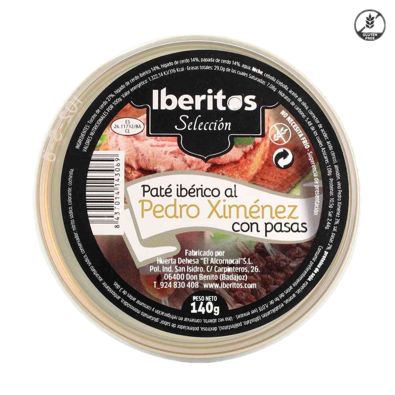 Paté Ibérico Pedro Ximenez Iberitos Sin Gluten 140 G