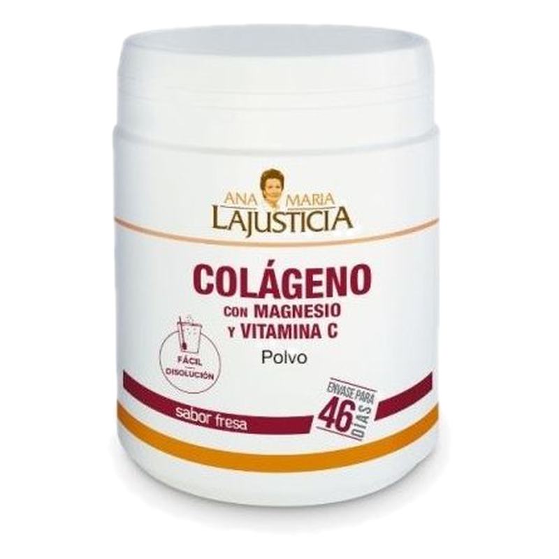 Ana María Lajusticia Colágeno Magnesio Vitamina C En Polvo Sabor Fresa 350 G