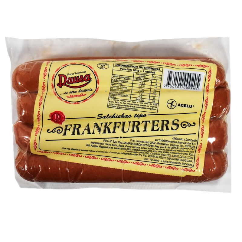 Frankfurters Rausa 8 Unidades 320 G