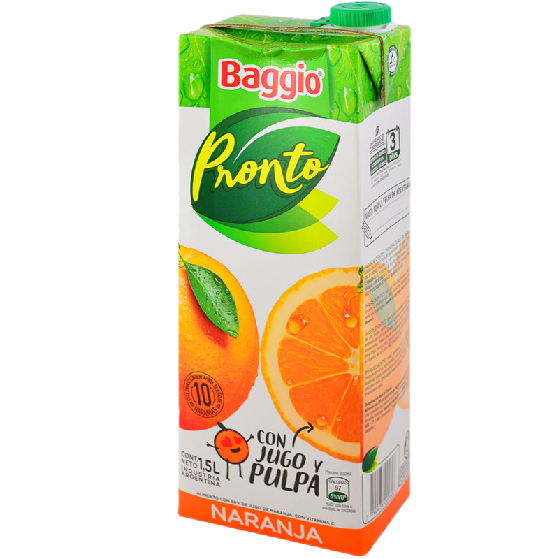 Jugo Baggio Pronto Sabor Naranja 1.5 L