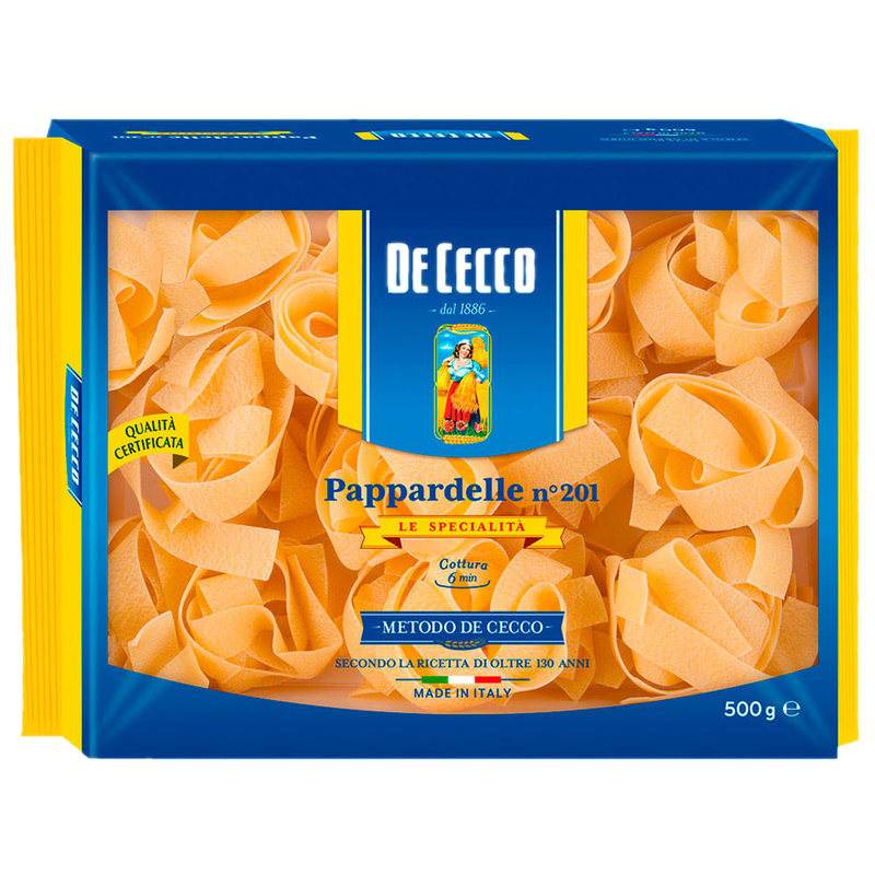 Fideos Pappardelle De Cecco De Trigo Duro 500 G