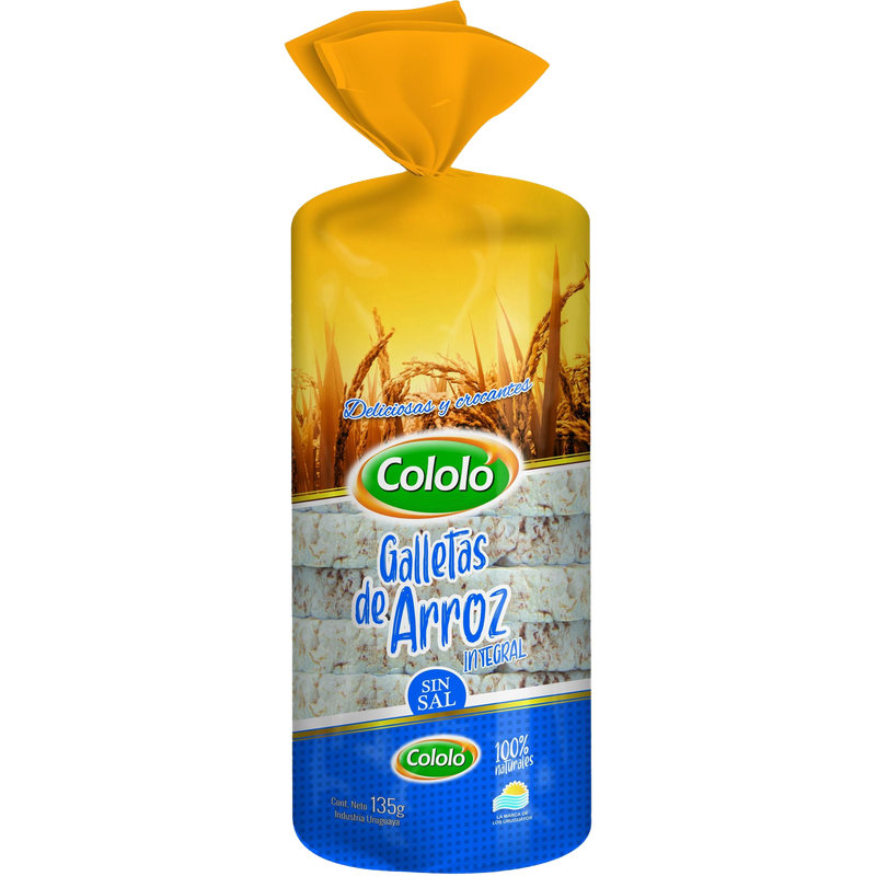Galletas Arroz Cololo Sin Sal 120 G