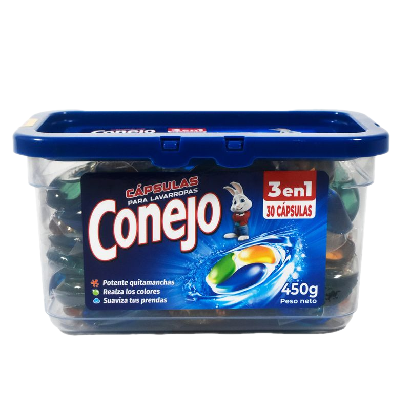 Detergente Para Ropa Conejo En Cápsulas 30 Unidades