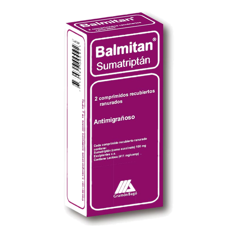 Balmitan 100 Mg 2 Comprimidos Ranurados