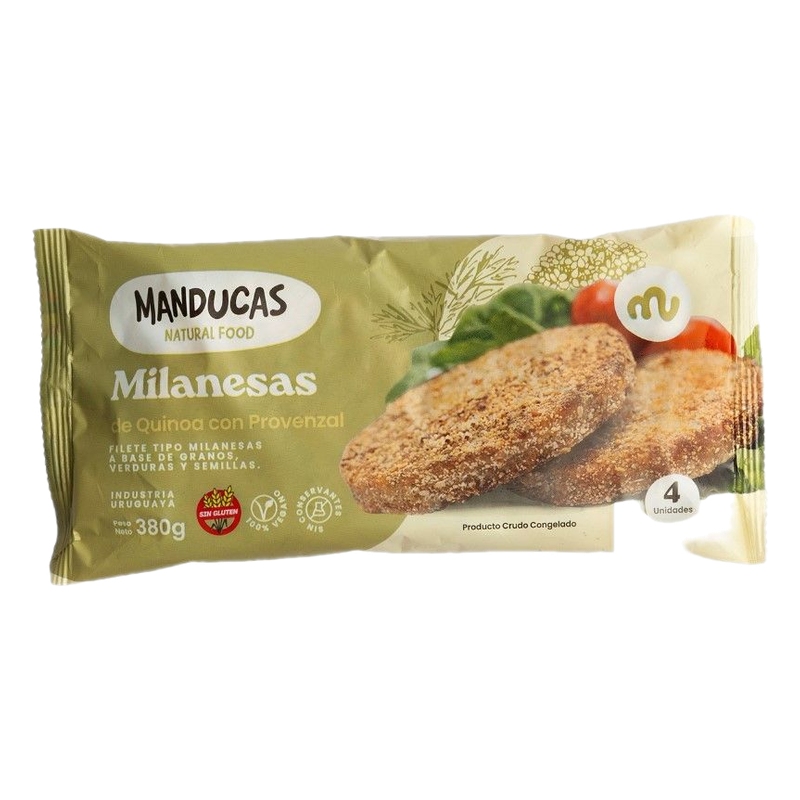 Milanesas Congeladas Manducas Quinoa Y Provenzal 4 Unidades