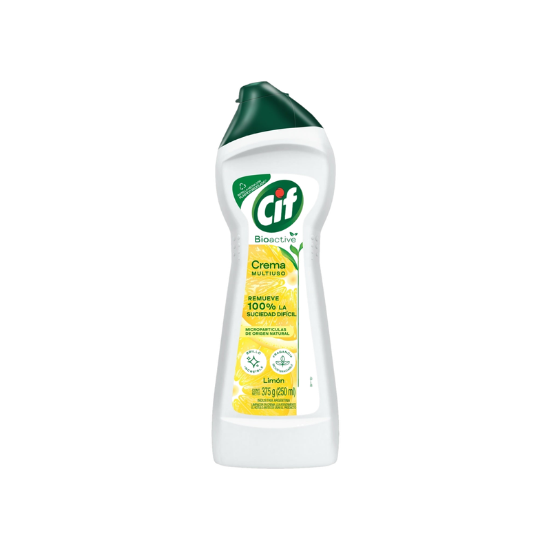 Limpiador Cif Crema Limón Con Microparticulas 375 G