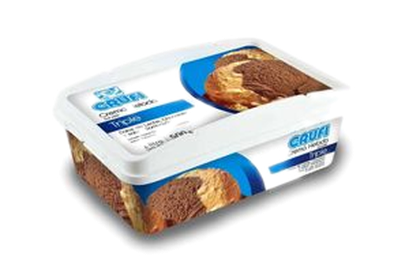 Helado Sabor Dulce De Leche, Chocolate Y Sambayón Crufi 1 L