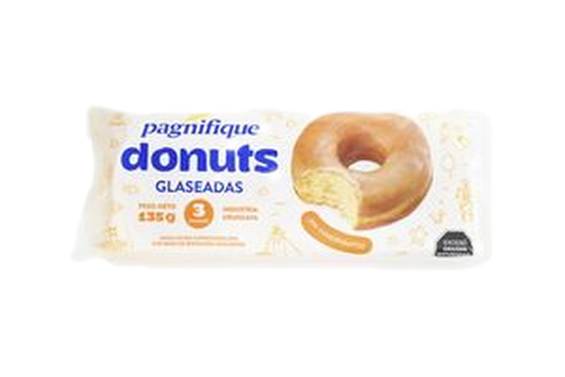 Donas Pagnifique Sabor Glaseadas 3 Unidades 135 G