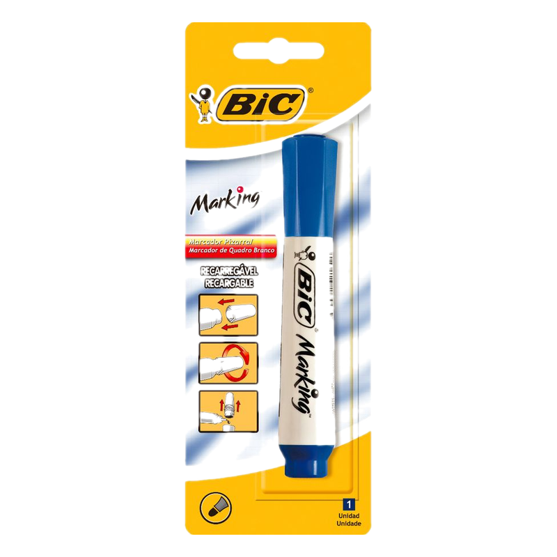 Marcador Bic Para Pizarra Azul