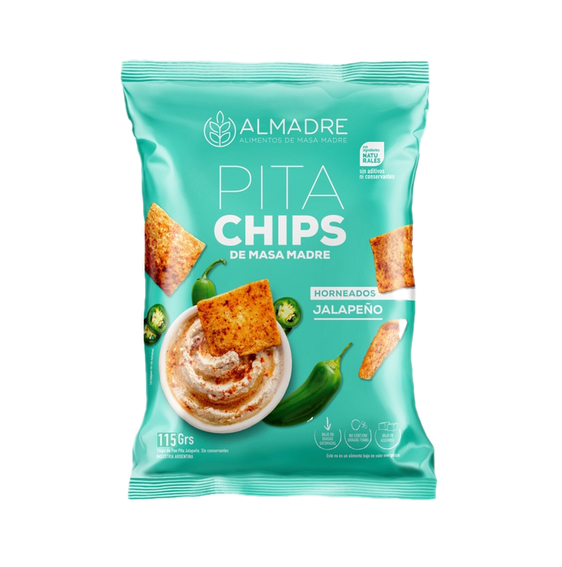 Snack Pita Chips De Masa Madre Sabor Jalapeño 115 G