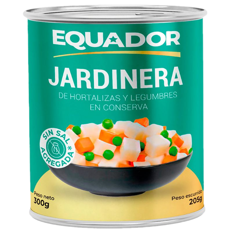 Jardinera Sin Sal Equador 350 G
