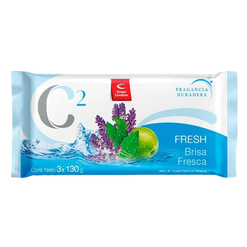 Pack 3 Unidades Jabón De Tocador C2 Fresh 130 G