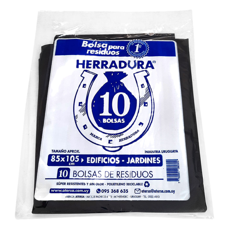 Bolsa De Residuos Herradura 10 Unidades 105 X 85 Cm