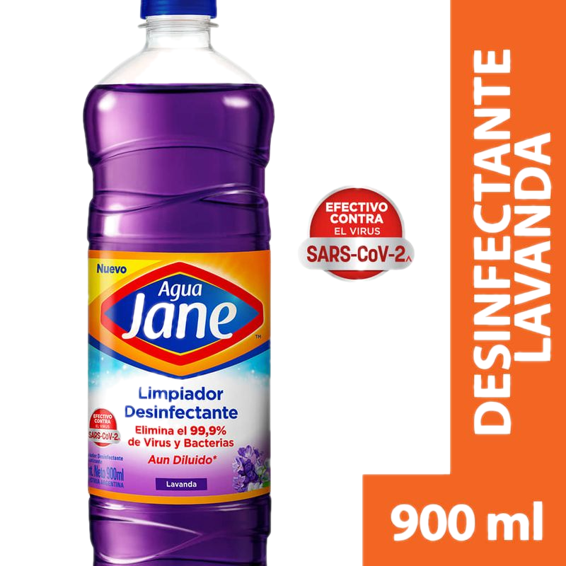 Limpiador Desinfectante Agua Jane Lavanda 900 Ml
