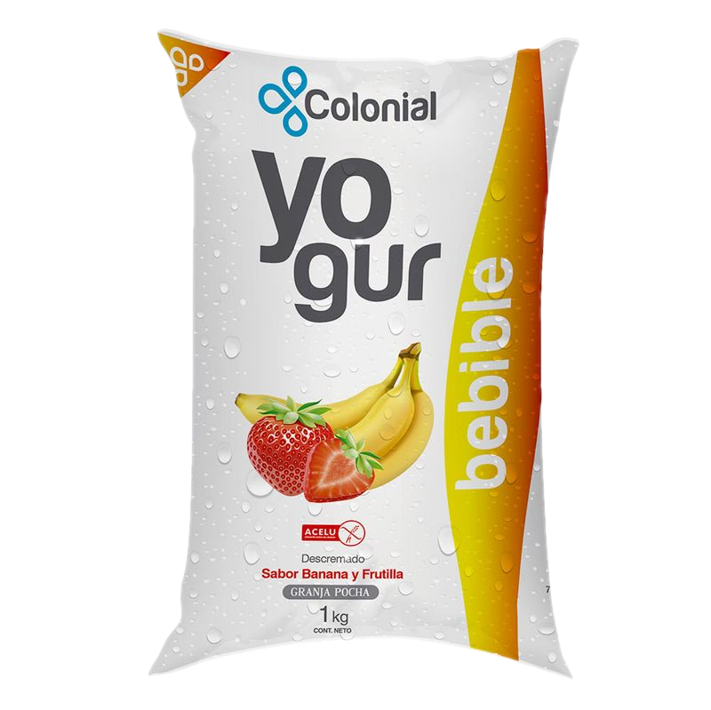 Yogur Bebible Colonial Banana Frutilla 1 Kg