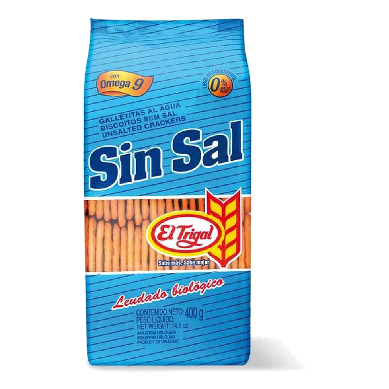 Galleta El Trigal Sin Sal Agregada 400 G