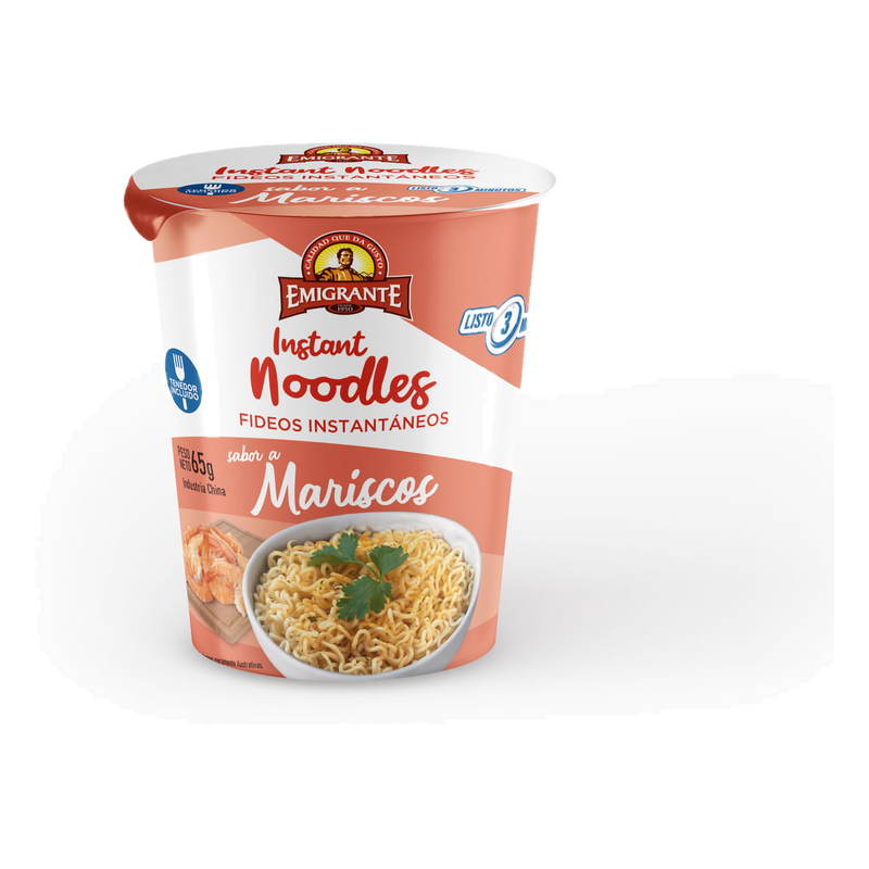 Fideos Instantáneos Emigrante Cup Noodle Sabor Mariscos 65 G